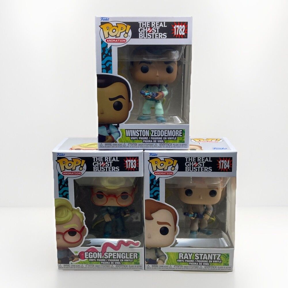 Funko Pop The Real Ghostbusters - Ray, Winston, Egon - Figure Set 3 Pack Toys